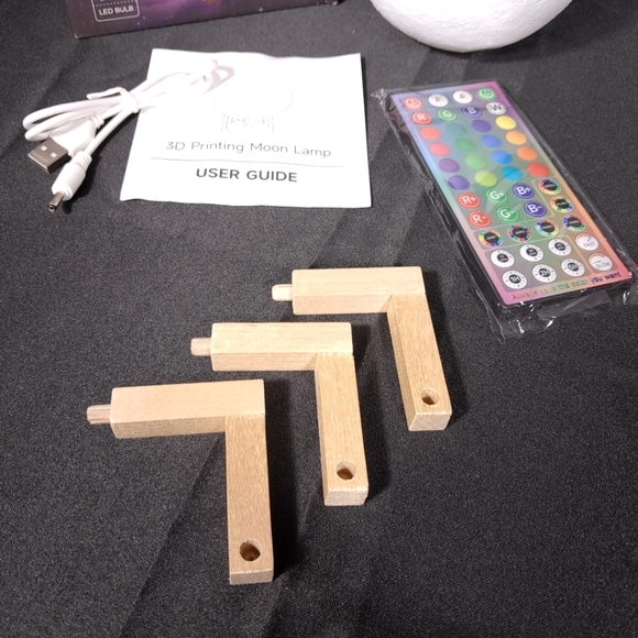 Home Kids Night Light 3D NASA Moon Colorful LED Dorm Bedroom Home Lanterns Light - Picture 4 of 15